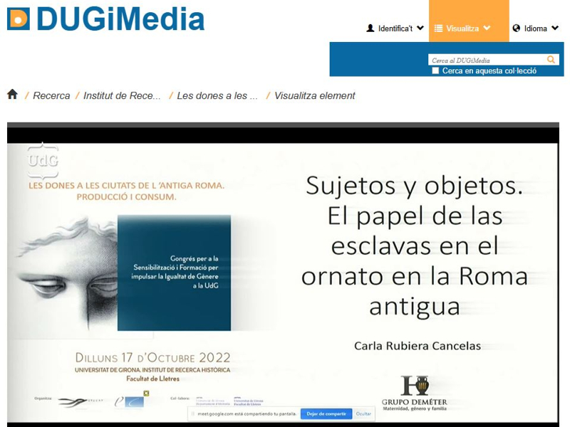 Sujetos y objetos. El papel de las esclavas en el ornato de la Roma Antigua